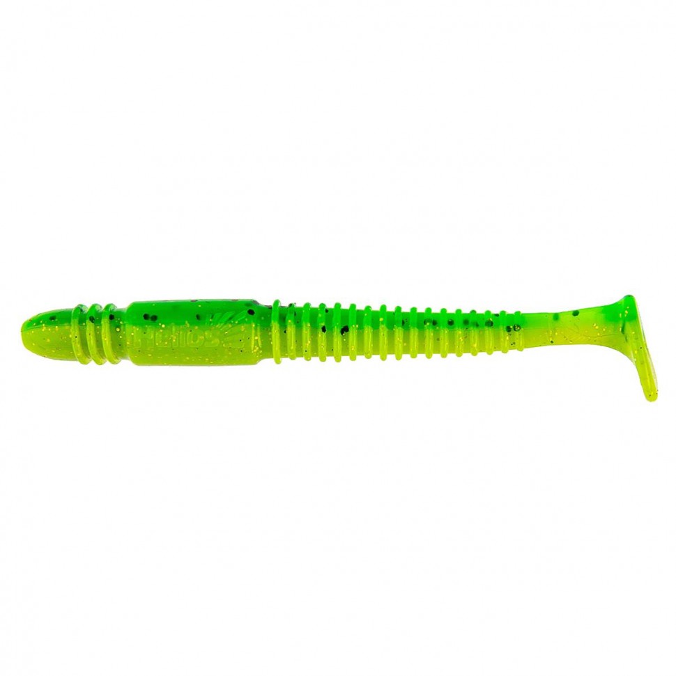 Виброхвост Helios Minoga 3,75"/9.5 см, цвет Green Lime 5 шт HS-17-010 , 